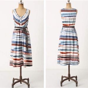 Moulinette Soeurs Anthropologie Afterlight Watercolor Shirt Dress Size 2